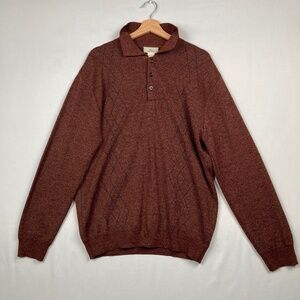 Rodes Made In Italy Long Sleeve Sweater Wool Blend Button Size L